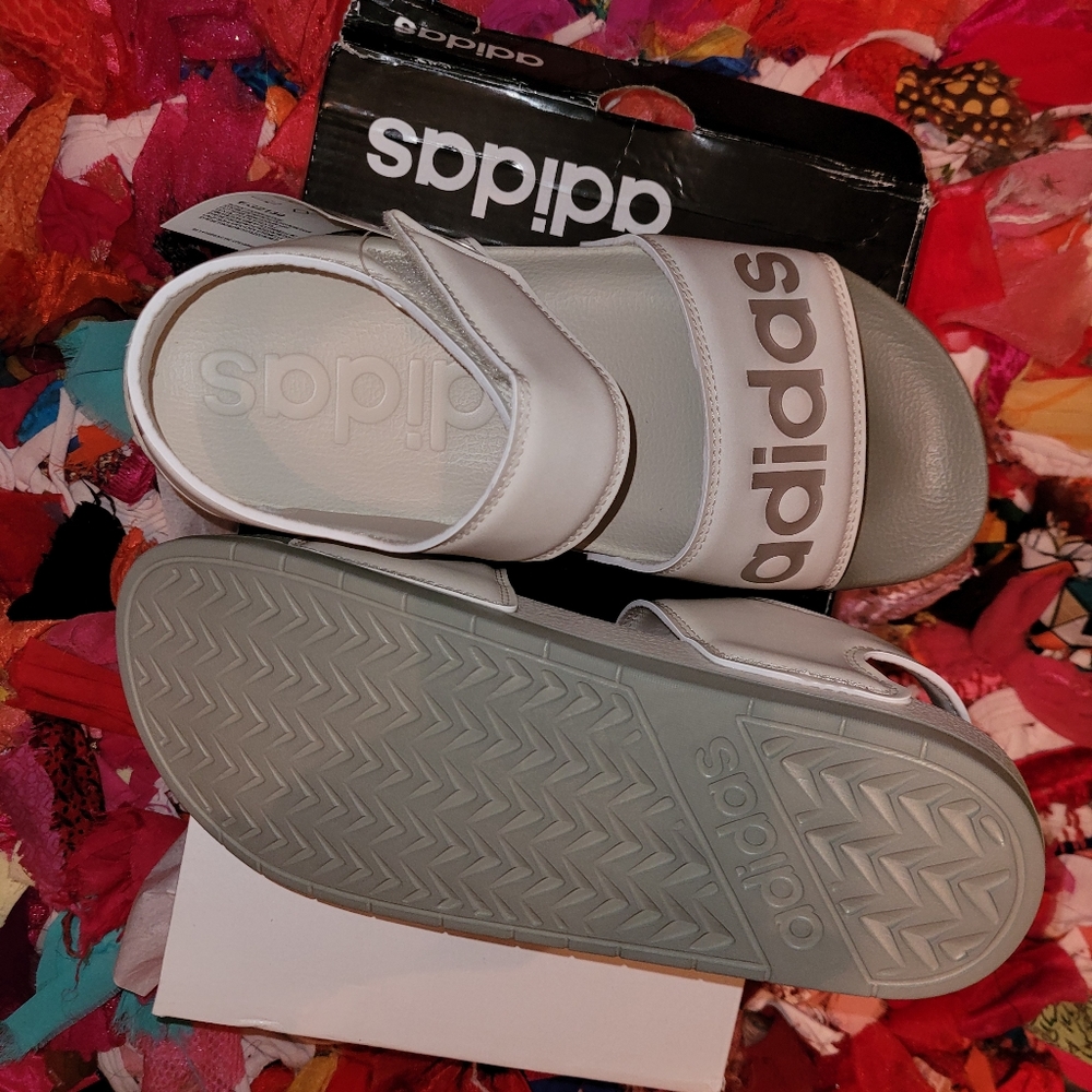 Adidas Sandals cream and gray